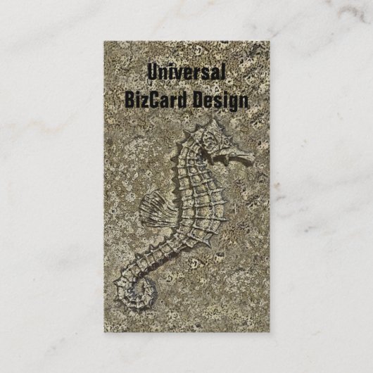 Sandy getextureerde Seahorse foto Visitekaartje (Voorkant)