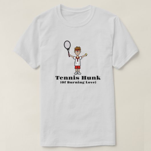Sandy Hair Male Tennis Hunk T-Shirt (Design voorkant)