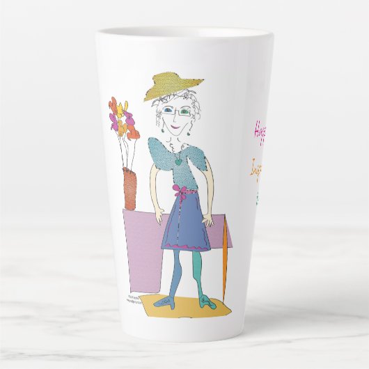 Sandy - Happy Souls inspireren anderen om te schit Latte Mok (Voorkant)