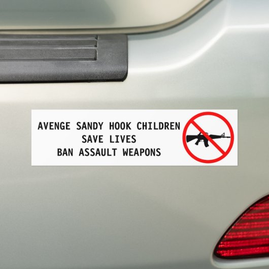Sandy Hook Assault Rife Weapon Shooting Bumpersticker (Op auto)