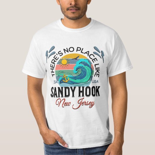 Sandy Hook Beach, New Jersey T-shirt (Voorkant)