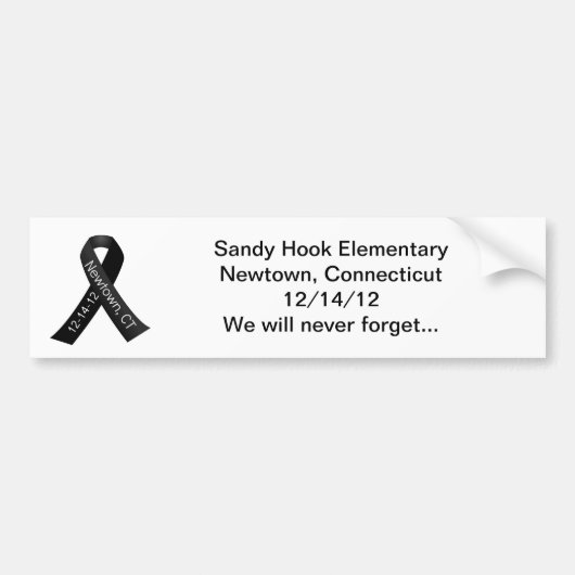 Sandy Hook Elementary Newtown Shooting Memorial Bumpersticker (Voorkant)