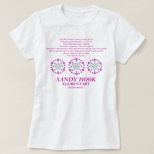 Sandy Hook Elementary vergeet het nooit. T-shirt (Design voorkant)