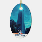 Sandy Hook Light. Keramisch Ornament (Links)