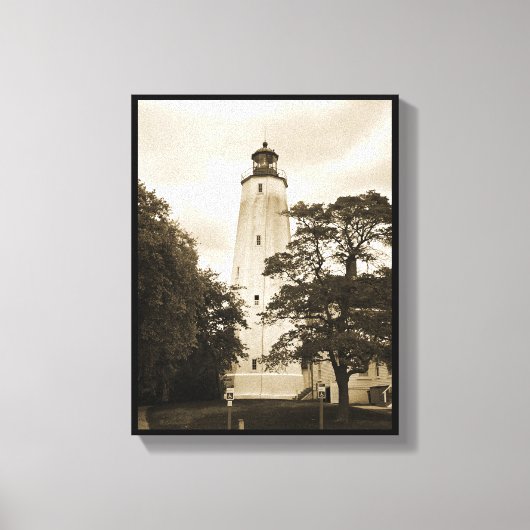 Sandy Hook Lighthouse Canvas Afdruk (Voorkant)