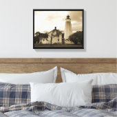 Sandy Hook Lighthouse Canvas Afdruk (Insitu (Slaapkamer))