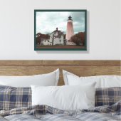 Sandy Hook Lighthouse Canvas Afdruk (Insitu (Slaapkamer))