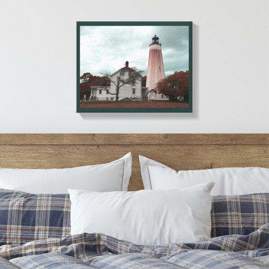Sandy Hook Lighthouse Canvas Afdruk (Insitu (Slaapkamer))