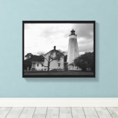 Sandy Hook Lighthouse Canvas Afdruk (Insitu (Houten vloer))