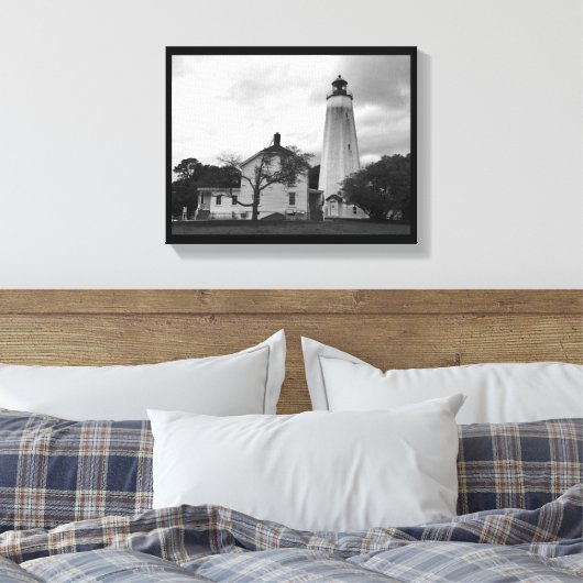 Sandy Hook Lighthouse Canvas Afdruk (Insitu (Slaapkamer))