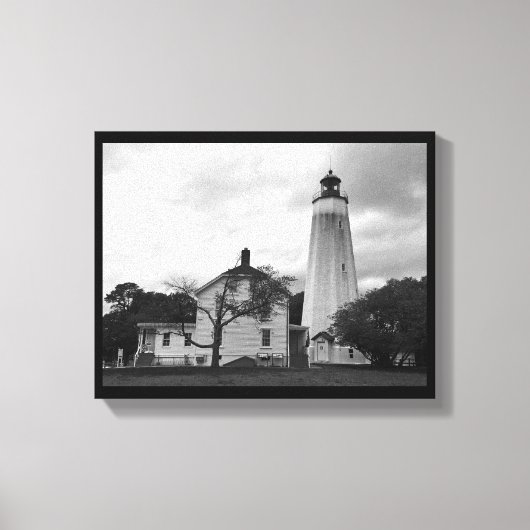 Sandy Hook Lighthouse Canvas Afdruk (Voorkant)