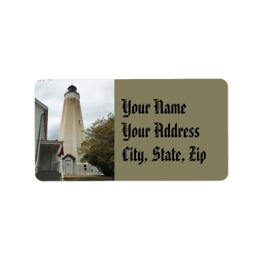 Sandy Hook Lighthouse Etiket (Voorkant)