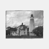 Sandy Hook Lighthouse Fleece Deken (Voorkant (Horizontaal))