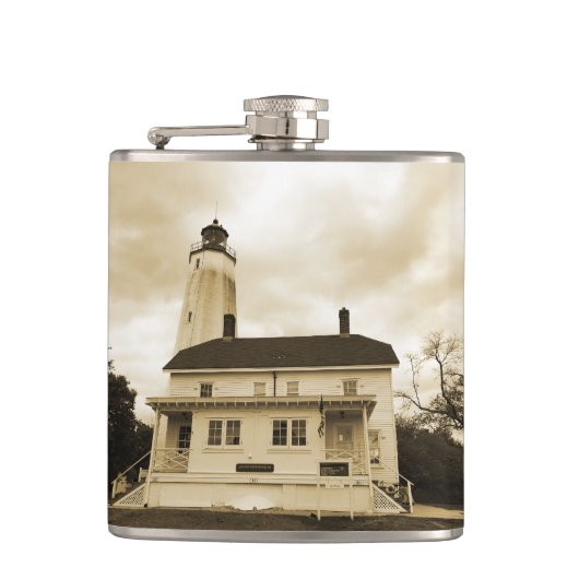Sandy Hook Lighthouse Heupfles (Voorkant)
