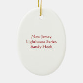 Sandy Hook Lighthouse Keramisch Ornament (Achterkant)