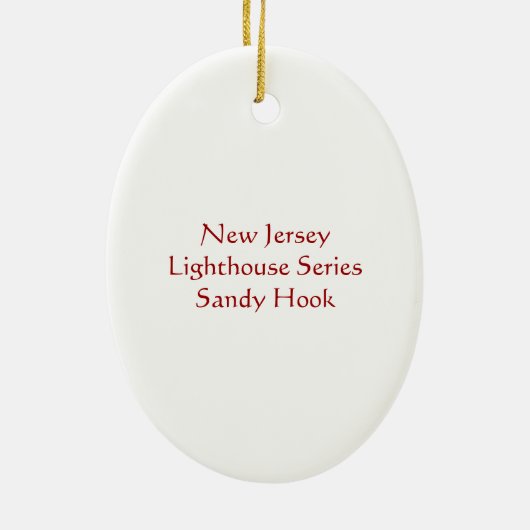 Sandy Hook Lighthouse Keramisch Ornament (Achterkant)