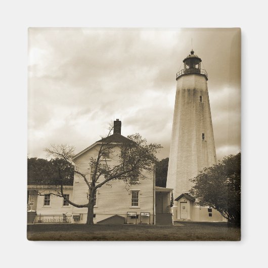 Sandy Hook Lighthouse Magneet (Voorkant)