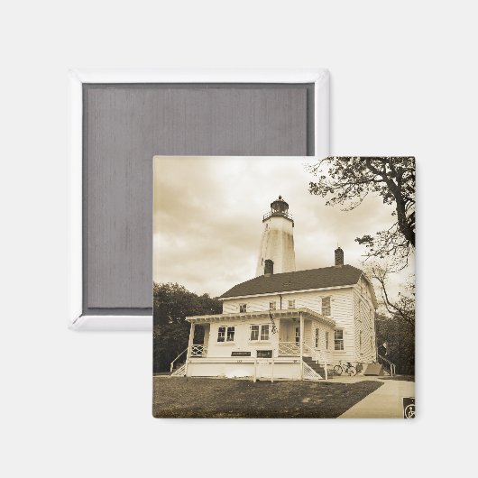 Sandy Hook Lighthouse Magneet (Voorkant / Achterkant)