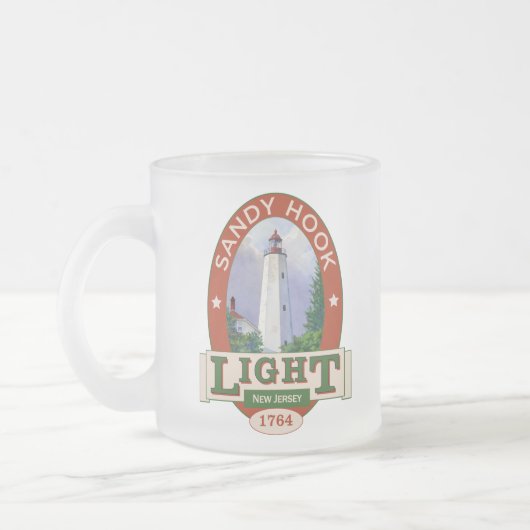 Sandy Hook Lighthouse Matglas Koffiemok (Links)