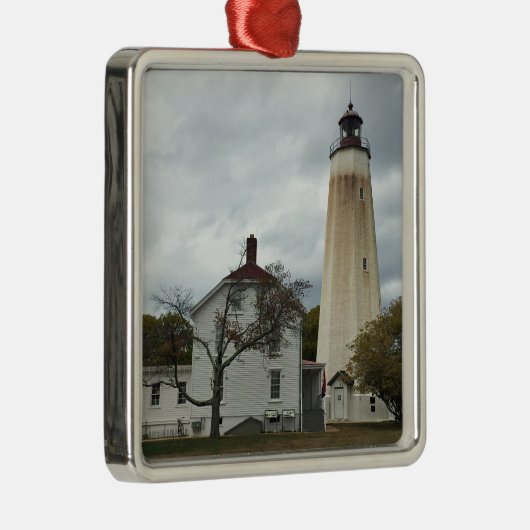 Sandy Hook Lighthouse Metalen Ornament (Rechts)