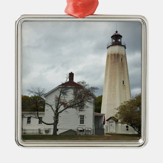 Sandy Hook Lighthouse Metalen Ornament (Voorkant)
