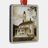 Sandy Hook Lighthouse Metalen Ornament (Rechts)