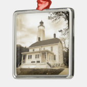 Sandy Hook Lighthouse Metalen Ornament (Links)