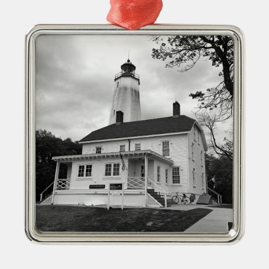 Sandy Hook Lighthouse Metalen Ornament (Voorkant)