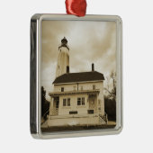 Sandy Hook Lighthouse Metalen Ornament (Rechts)