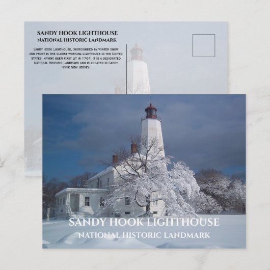 Sandy Hook Lighthouse National Historic Landmark Briefkaart (Voorkant / Achterkant)