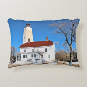 Sandy Hook Lighthouse, New Jersey Accent Pillow Decoratief Kussen