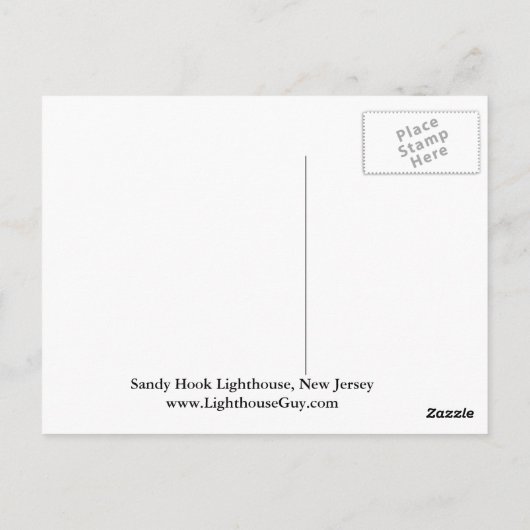 Sandy Hook Lighthouse, New Jersey Briefkaart (Achterkant)