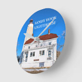 Sandy Hook Lighthouse, New Jersey Clock Ronde Klok (Hoek)