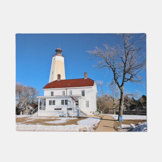 Sandy Hook Lighthouse, New Jersey door Mat (Voorkant)