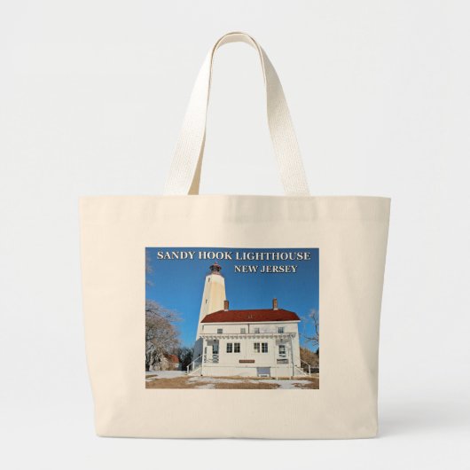 Sandy Hook Lighthouse, New Jersey Grote Tote Bag (Voorkant)