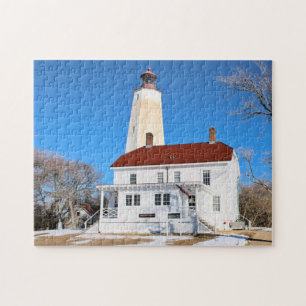 Sandy Hook Lighthouse, New Jersey Jigzaag Puzzle Legpuzzel