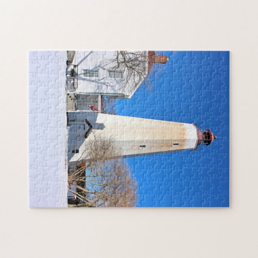 Sandy Hook Lighthouse New Jersey Jigzaag Puzzle Legpuzzel (Horizontaal)