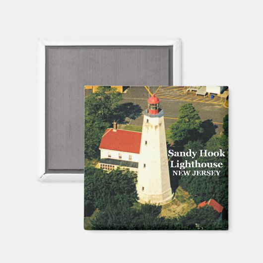 Sandy Hook Lighthouse, New Jersey Magnet (Voorkant / Achterkant)