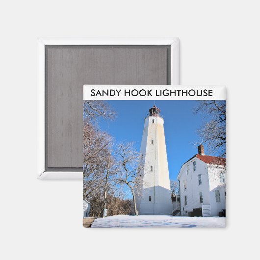 Sandy Hook Lighthouse, New Jersey Magnet (Voorkant / Achterkant)