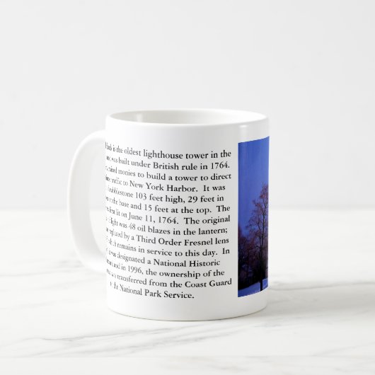 Sandy Hook Lighthouse, New Jersey Mok (Voorkant links)