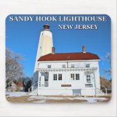 Sandy Hook Lighthouse, New Jersey Mousepad Muismat (Voorkant)