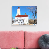 Sandy Hook Lighthouse, New Jersey Wrapped Canvas Afdruk (Insitu (Woonkamer))