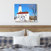 Sandy Hook Lighthouse, New Jersey Wrapped Canvas Afdruk (Insitu (Slaapkamer))