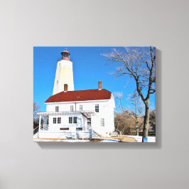 Sandy Hook Lighthouse, New Jersey Wrapped Canvas Afdruk