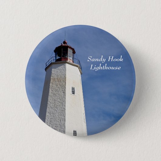 Sandy Hook Lighthouse Pin Ronde Button 5,7 Cm (Voorkant)