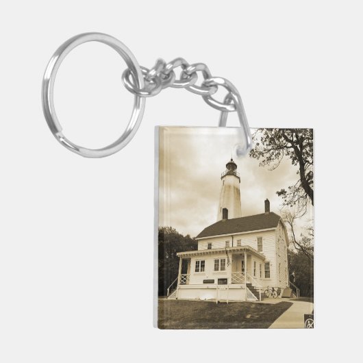 Sandy Hook Lighthouse Sleutelhanger (Voorkant Links)