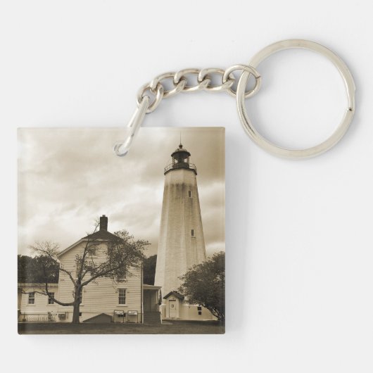 Sandy Hook Lighthouse Sleutelhanger (Achterkant)