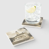 Sandy Hook Lighthouse Stenen Onderzetter (Zijkant)