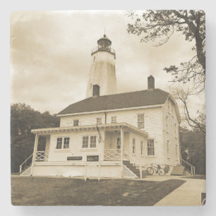 Sandy Hook Lighthouse Stenen Onderzetter