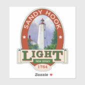 Sandy Hook Lighthouse Sticker (Vel)